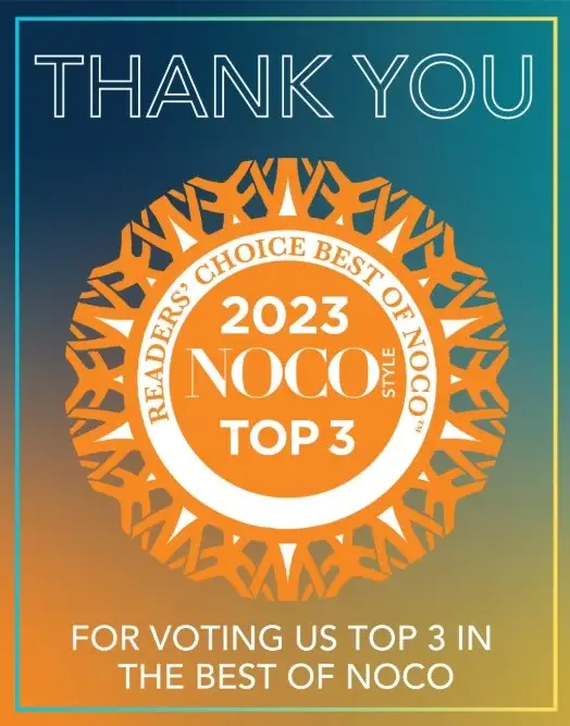 Voted Top 3 in Northern Colorado 2023 — Best of NoCo