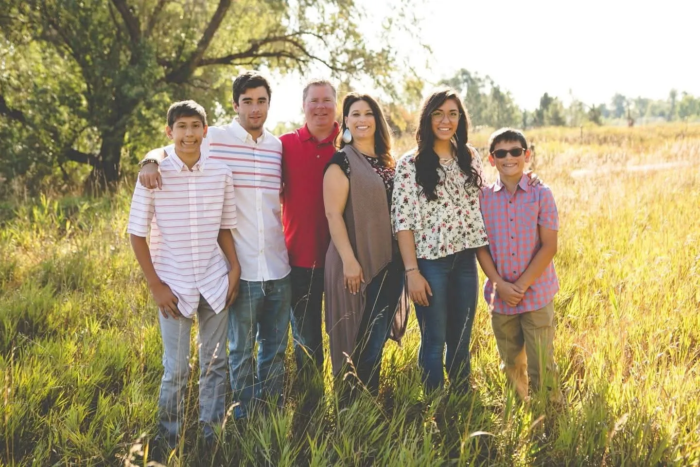 The Thompson family in Colorado — Eric and Amanda Thompson with their four children